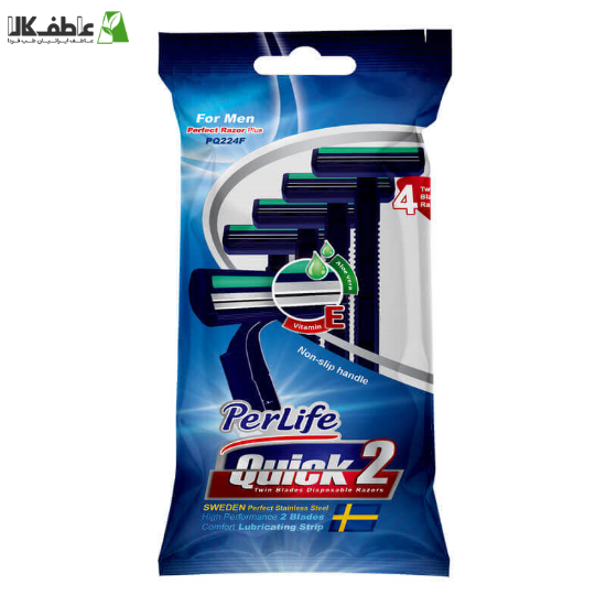 خود تراش پرلایف مدل Quick2 بسته 4 عددی